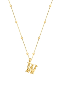 Naszyjnik W Blossom Letter Gold