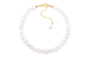 Bransoletka Anklet Pearls Gold
