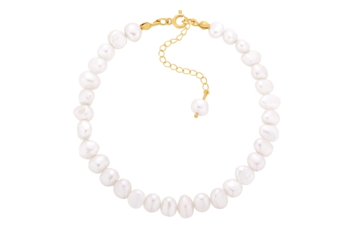 Bransoletka Anklet Pearls Gold
