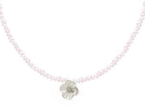 Naszyjnik Pearls Peonies Silver 