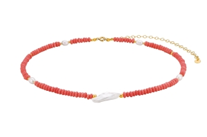 Naszyjnik Peach Coral Gold