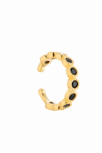 Classic Cuff Black Ear Cuff (14k Gold)