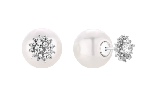 Kolczyki Pearls with Crystals