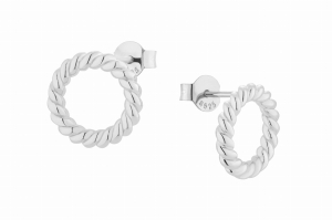Ponytail Silver Earrings