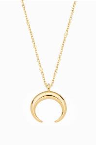 Dots Horn Necklace (14k Gold)