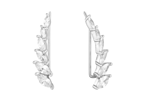 Kolczyki ear climbers ear cuff nausznice srebrne