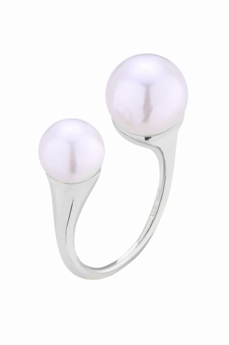Pierścionek Double Pearls Silver