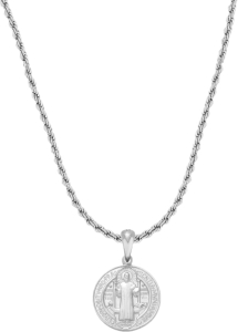 Naszyjnik Św. Benedykt Silver 