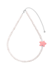 Naszyjnik Starfish Pink Silver 