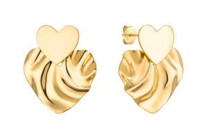 Kolczyki serca Amour Gold