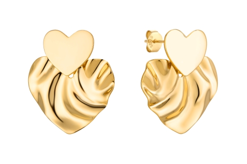 Kolczyki serca Amour Gold