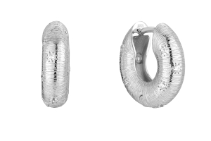 Kolczyki Satin kółeczka Silver