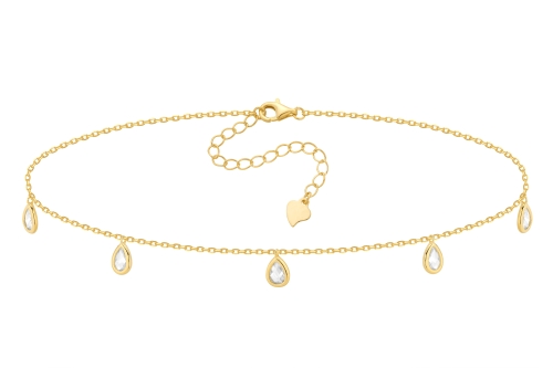Naszyjnik choker z kropelkami