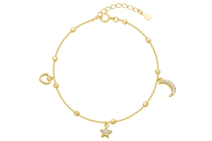 Bransoletka z zawieszkami Gold 