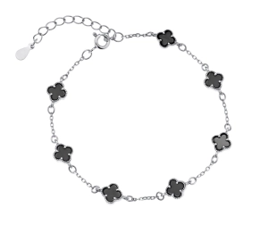 Bransoletka Clover Black Silver