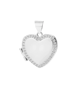 Zawieszka puzdero serce z cyrkoniami Mystery Silver