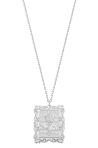 Naszyjnik Devotion z różą Silver