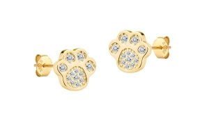 Kolczyki z łapkami Paw Gold