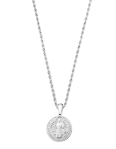 Naszyjnik Św. Benedykt Silver 
