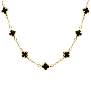 Naszyjnik Clover Black Gold