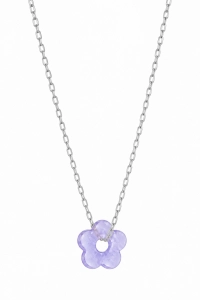 Naszyjnik z kwiatuszkiem Daisy fiolet Silver