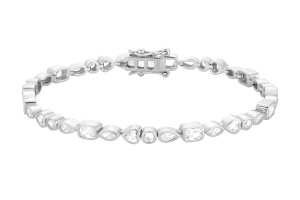 Bransoletka tenisowa Runway Silver