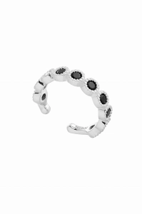 Nausznica River Cuff Coal Silver