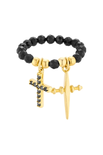 Pierścionek Flexible Crosses Gold