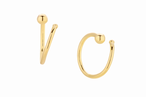 Kolczyki Mini Spiral Hoops Gold