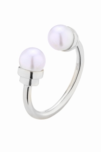 Pierścionek Classic Double Pearls Silver