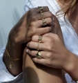 Pierścionek Tiny Chain Gold