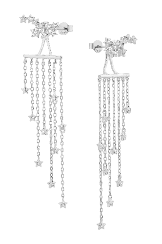 Kolczyki Waterfall Diamonds Silver