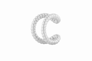 Nausznica Double Row Silver