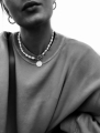 Naszyjnik Pearls with Coin Silver