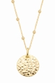 Naszyjnik Hammered Medalion Gold
