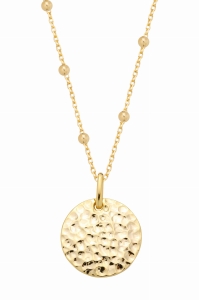 Naszyjnik Hammered Medalion Gold