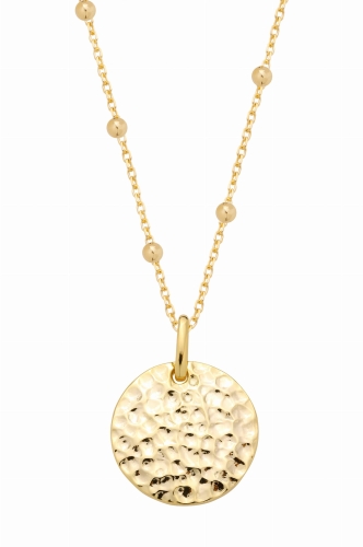 Naszyjnik Hammered Medalion Gold
