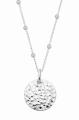 Naszyjnik Hammered Medalion Silver
