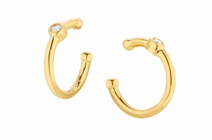 Nausznice One Diamond Gold