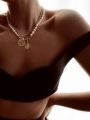 Naszyjnik Pearls with Coin Gold