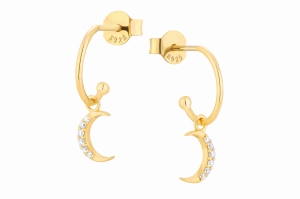 Kolczyki Tiny Moon Gold