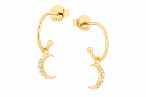 Kolczyki Tiny Moon Gold