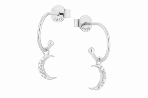 Kolczyki Tiny Moon Silver