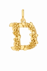 Zawieszka D Blossom Letter Gold 