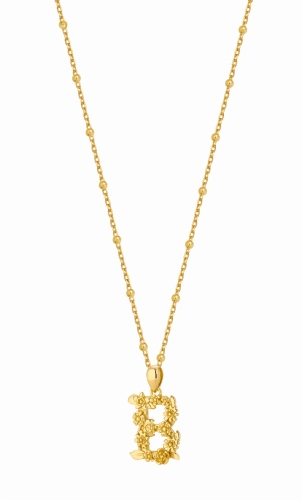 Naszyjnik B Blossom Letter Gold