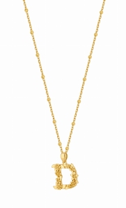 Naszyjnik D Blossom Letter Gold  