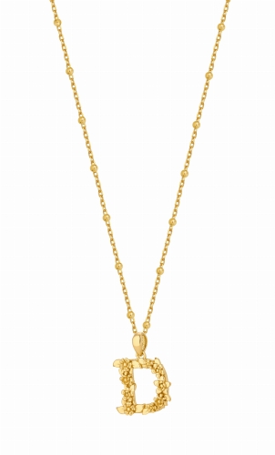 Naszyjnik D Blossom Letter Gold