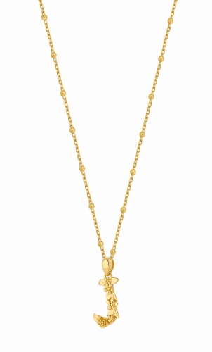 Naszyjnik J Blossom Letter Gold