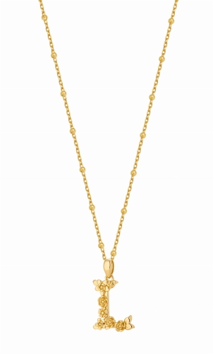 Naszyjnik L Blossom Letter Gold