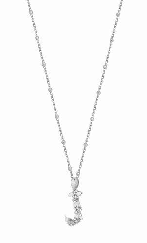Naszyjnik J Blossom Letter Silver